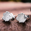 Real 925 Sterling Silver Natural Creative Handmade Fine Jewelry Vintage 3D Flower Stud Earrings for Women Brincos