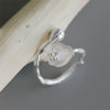 Real 925 Sterling Silver Natural Crystal Handmade Designer Fine Jewelry Delicate Carved Flower Rings for Women Bijoux