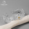 Real 925 Sterling Silver Natural Handmade Fine Jewelry Creative Honeycomb Home Guard Bangle for Women Bijoux