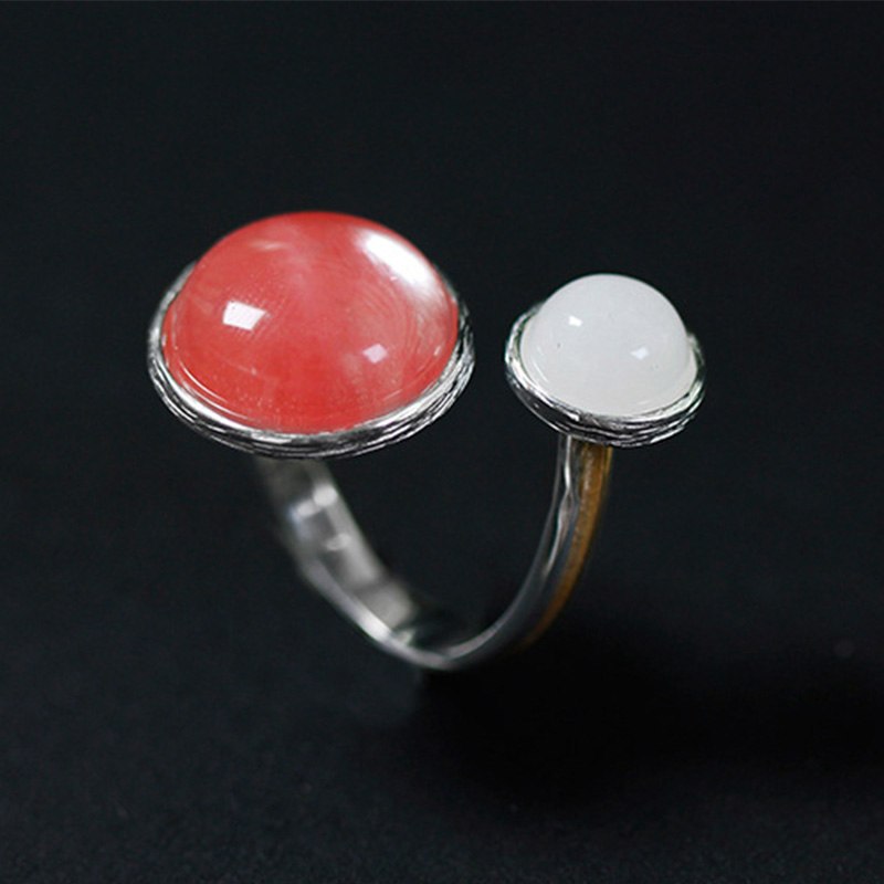 Real 925 Sterling Silver Natural Stone Creative Handmade Designer Fine Jewelry Candy House Rings for Women Bijoux