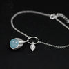Real 925 Sterling Silver Natural Stone Handmade Designer Fine Jewelry Elegant Lotus Buds Bracelets Earrings for Women