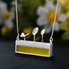 Real 925 Sterling Silver Natural Stone Handmade Designer Fine Jewelry Minima Necklace with Pendant for Women