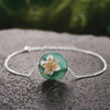 Real 925 Sterling Silver Natural Stones Creative Handmade Fine Jewelry Lotus Whispers Bracelet for Women Brincos