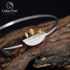 Real 925 Sterling Silver Natural Style Creative Handmade Design Fine Jewelry My Little Garden Bangles for Women