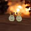 Real 925 Sterling Silver Natural Tourmaline Handmade Fine Jewelry Christmas Joys Cute Reindeer Stud Earrings Best Gift