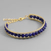 Real 925 Sterling Silver Nature Stone Bracelet Fine Jewelry Adjustable Vintage Simple Gemstone Bracelet for Women