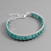 Real 925 Sterling Silver Nature Stone Bracelet Fine Jewelry Adjustable Vintage Simple Gemstone Bracelet for Women