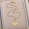 Lotus Pendant Necklace for Women Stainless Steel Flower Necklaces 2023 Trend Yoga Chakra Jewerly Christmas Gift collares mujer