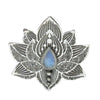 Lotus Yoga Pendant In Alloy, Moonstone Chakra Necklace for Women Girls