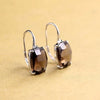 925 sterling silver Amethyst earrigns handmade natural Amethyst citrine crystal drop earrings for women crystal jewelry