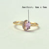 925 sterling silver Amethyst rings gold natural Amethyst fashion luxurious adjustable rings for women fine jewelry gift