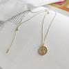 925 sterling silver Ancient abstract figure pendant necklace gold fashion design gear necklace for women jewelry charm