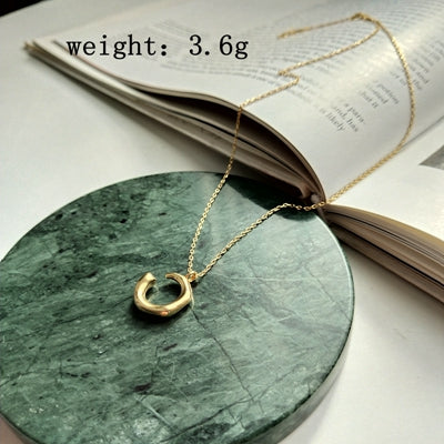 925 sterling silver C letter pendant necklace gold fashion design personality necklace for women 2020 fine jewelry