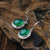 925 sterling silver Garnet agate earrings handmade natural red garnet green agate openwork earrings for women jewelry