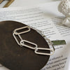 925 sterling silver Industrial wind Geometric chain bracelets silver chain buckle bracelets for women party jewelry gift