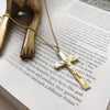 925 sterling silver Jesus Cross pendant necklace gold fashion wild faith necklace for women new festival jewelry charms