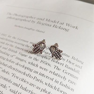 925 sterling silver Palm stud earrings silver do old vintage exquisite earrings for women 2020 new festiva jewelry gift