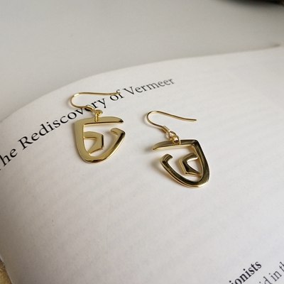 925 sterling silver art series abstract human face drop earring gold elegant design earrigns for women festival jewelry