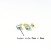 925 sterling silver blue topaz stud earrings natural Switzerland topaz luxurious earrigns for women festival jewelry