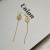925 sterling silver coin tassel drop earrings gold fashion figure coin length earrigns for women coin birthd jewelry