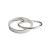 925 sterling silver double loop cross buckle rings silver simple INS style design rings for women creative jewelry gift