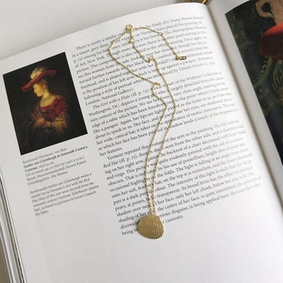925 sterling silver gold shell pendant necklace fashion creative simple wild exquisite necklace for women charm jewelry