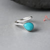 925 sterling silver green&pink crystal rings handmade natural Amazonite stone open rings for women luxurious jewelry