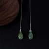 925 sterling silver jade earrings green color handmade DIY natural jade Magnolia earrings for women jade jewelry China