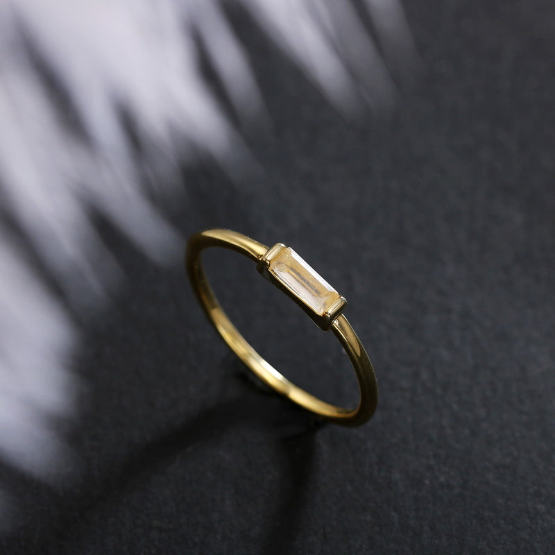 925 sterling silver moonstone rings Sri L natural rare small cube moonstone rings for women charms jewelry gift