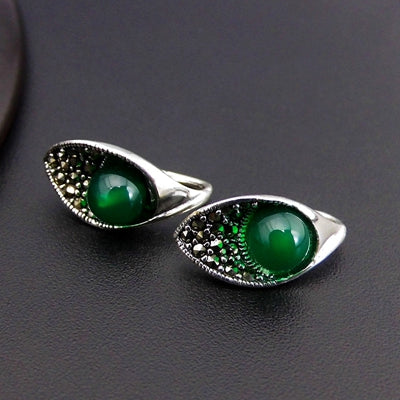 925 sterling silver natural stone earrings natural garnet red agate red corundum Calla lily drop earrings for women