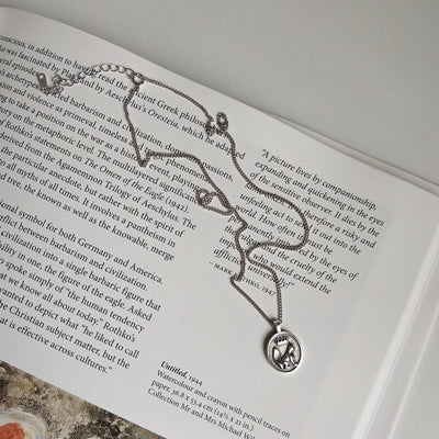 925 sterling silver new Crown Wolf pendant necklace round vintage creative necklace for women 925 festival jewelry gift