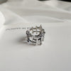 925 sterling silver new Jesus Cross open rings vintage match design index finger rings for women religion jewelry gift
