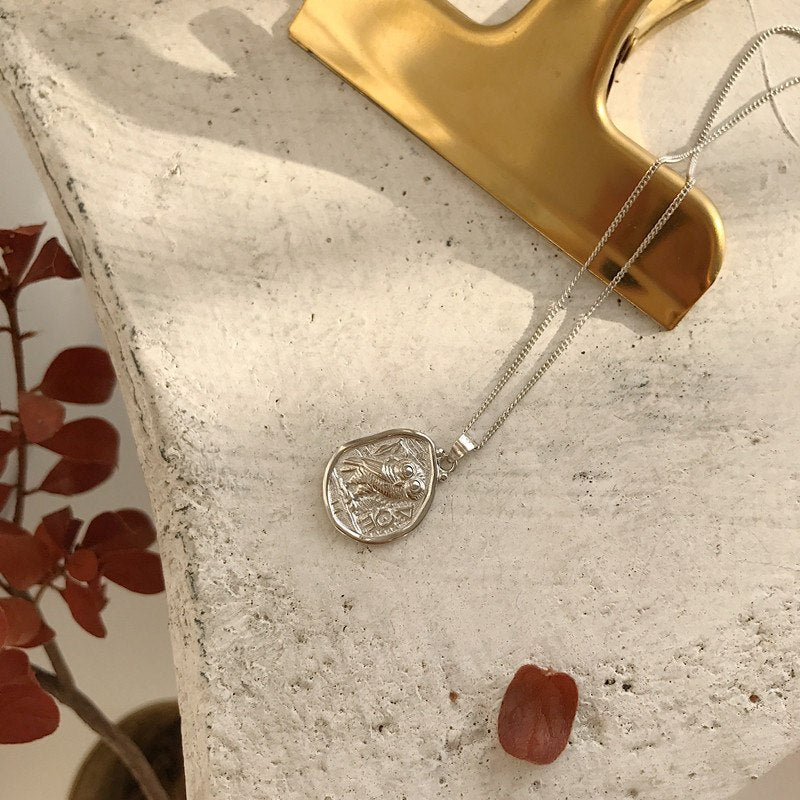 925 sterling silver new owl pendant necklace fashion exquisite irregular vintage owl necklace for women festival jewelry