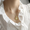925 sterling silver openwork round bird pendant necklace gold lucky roulette creative necklace for women fine jewelry