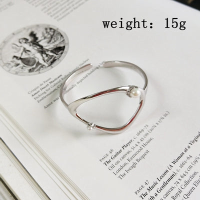 925 sterling silver pearl dream irregular bangles fashion exaggeration design open bangles for women party jewelry gift