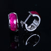 925 sterling silver ruby stud earrings red handmade cutting noble ruby earrigns for women charms wedding jewelry gift