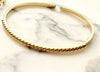 925 sterling silver side bead open bangle gold fashion Industrial wind design original bangles for women fine jewelry