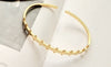 925 sterling silver side bead open bangle gold fashion Industrial wind design original bangles for women fine jewelry