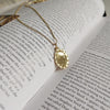 925 sterling silver side gear oval pendant necklace gold fashion design glossy necklace for women new festival jewelry