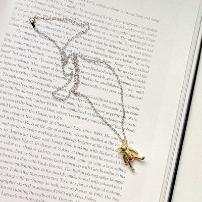 925 sterling silver toy bear pendant necklace gold fashion wild funny designer necklace for women 2020 charms jewelry