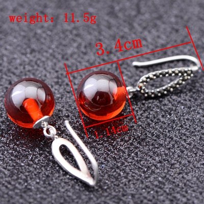 925 sterlings silver Garted drop earrings red fashion vintage exquisite earrings for women 2020 festival jewelry gift