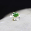 sterling 925 silver jasper earrings natural green jasper gold tulip flowers drop earrings for women jewelry for charms