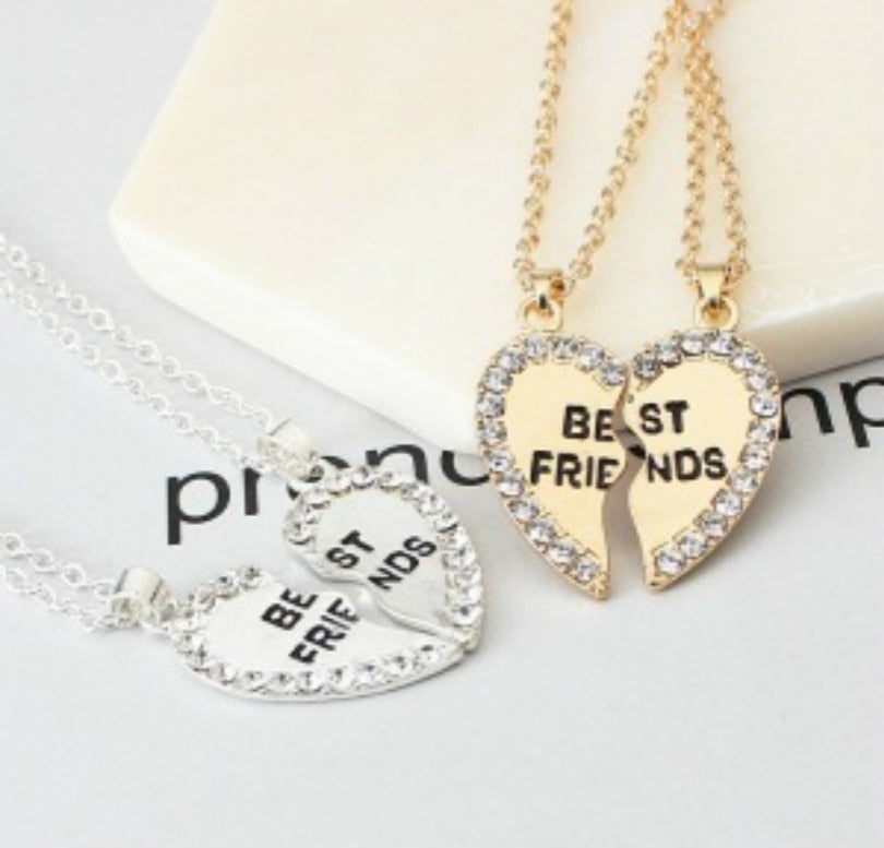 Love English Pendant Alloy Ornaments Fashion Two Pencils Best Friends Necklace Good Friends Necklace Choker Statement Necklace