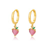Love Heart Earrings For Women Stainless Steel Opal Earrings 2023 Trend Korean Wedding Band Jewelry Couple Gift brincos