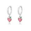 Love Heart Earrings For Women Stainless Steel Opal Earrings 2023 Trend Korean Wedding Band Jewelry Couple Gift brincos