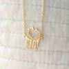 Love Heart Giraffe Necklace Simple Cute Twin Baby Deer Animal Elk Antler Glamour pendant Necklace for Lovers Love Jewelry
