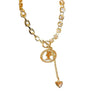 Love portrait round brand rhinestone necklace personality temperament clavicle chain simple pendant