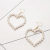 Lovely Hearts of Pearl Earrings Hot Melting Lovely Hollow Out Hearts of Pearl Earrings Popular Peach Heart Pendant Jewelry