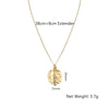 Lovely Monstera Leaf Cystal in Center Small Charm Pendant Necklace For Women Girl Simple Jewelry Decoration