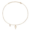Lovely Necklace For Women Choker Cross Necklace Crystal Girl Friend Collares Gold Color Jewelry